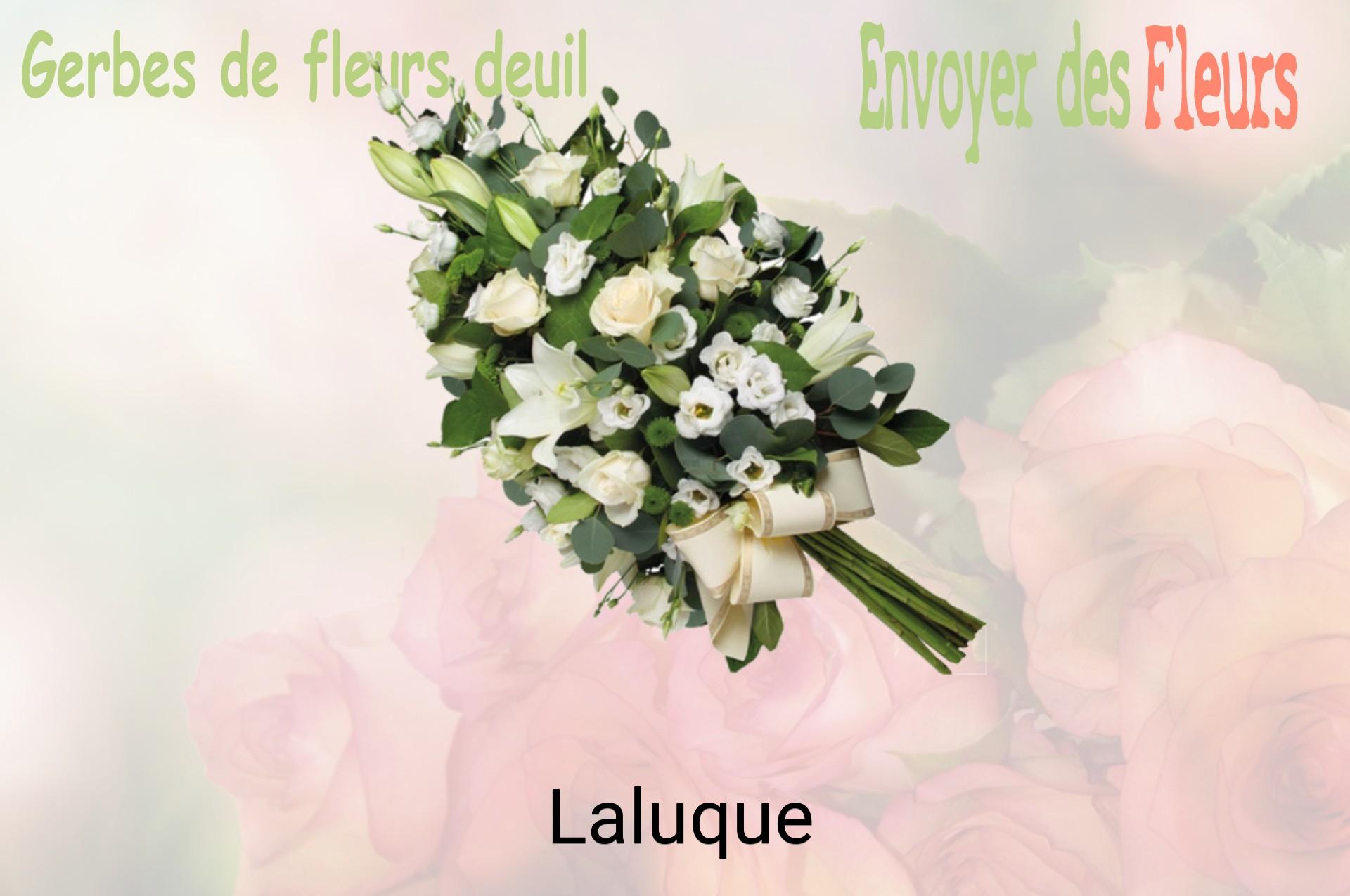 Gerbe de fleurs de deuil livrée à Laluque